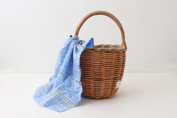 画像8: バケツ with ストライプボーダーレース (15570:BL) (8)