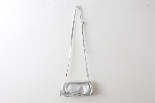 画像5: 別注!! メタリックレザー リボンポシェット (SV） (5)