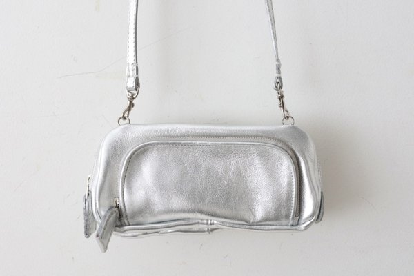 画像6: 別注!! メタリックレザー リボンポシェット (SV） (6)