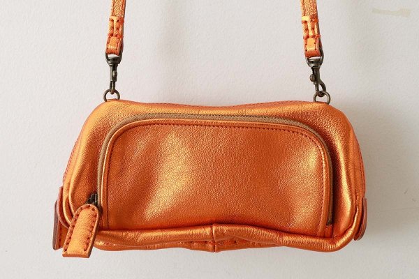 画像4: 別注!! メタリックレザー リボンポシェット (OR） (4)