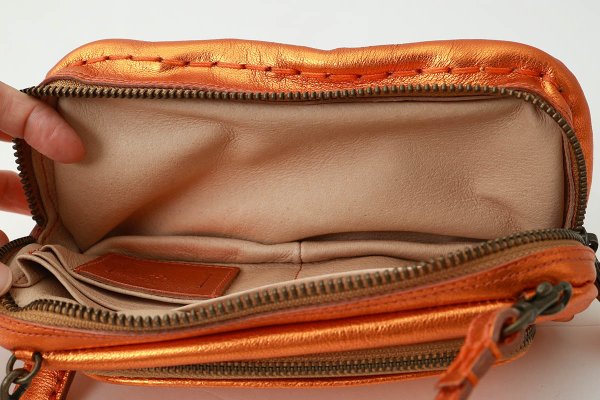 画像10: 別注!! メタリックレザー リボンポシェット (OR） (10)