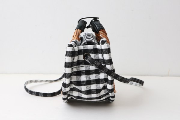 画像2: ギンガム・扇トートミニ (2)