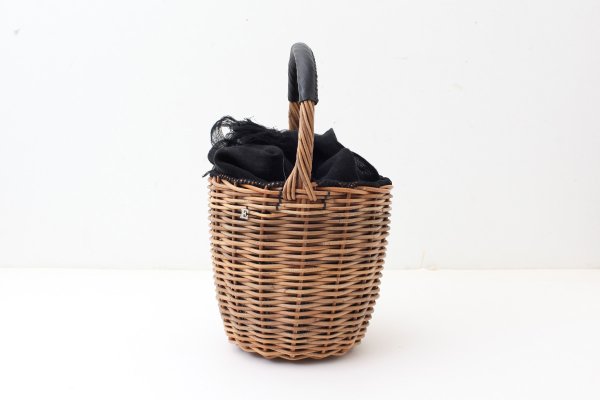 画像2: バケツ M バスケット カラーハンドル (BK) (2)