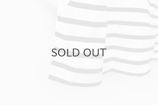 画像7: フレンチスリーブ・シャツ コットンジャージー・ボーダー (55502:WHBK) (7)