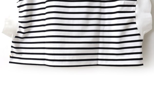 画像8: フレンチスリーブシャツ・ボーダー (56502:WHBK) (8)