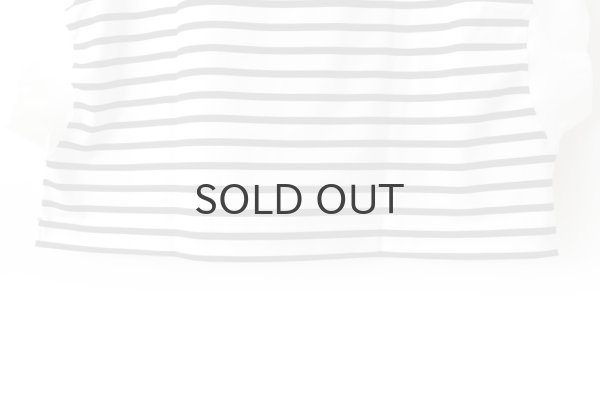 画像6: フレンチスリーブ・シャツ コットンジャージー・ボーダー (55502:WHBK) (6)