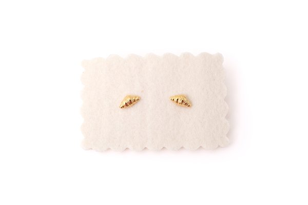 画像1: 【再入荷予約・7月上旬】クロワッサンピアス (GD) (1)