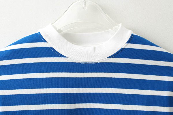 画像3: フレンチスリーブシャツ・ボーダー (56502:BLWH) (3)