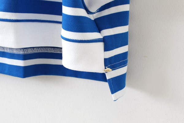 画像7: フレンチスリーブシャツ・ボーダー (56502:BLWH) (7)