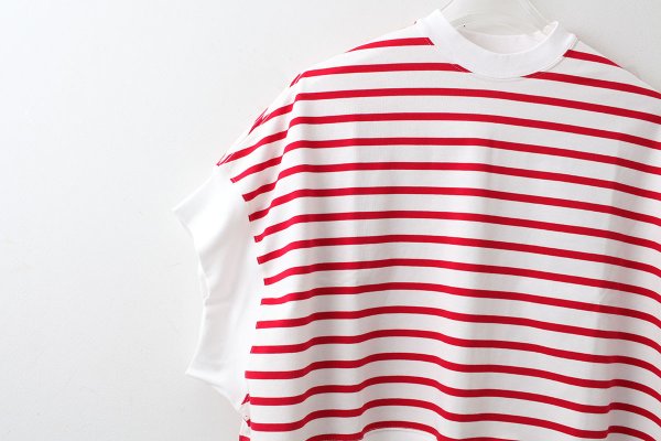 画像3: フレンチスリーブシャツ・ボーダー (56502:WHRD) (3)