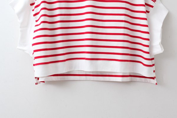 画像4: フレンチスリーブシャツ・ボーダー (56502:WHRD) (4)