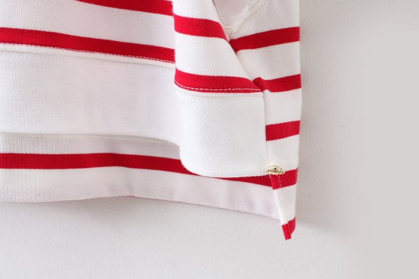画像7: フレンチスリーブシャツ・ボーダー (56502:WHRD) (7)
