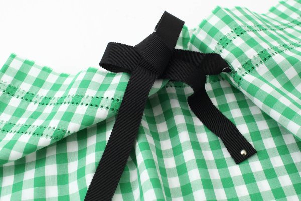 画像4: ◎ ギンガムチェック・かぶせ (41503:GR) (4)