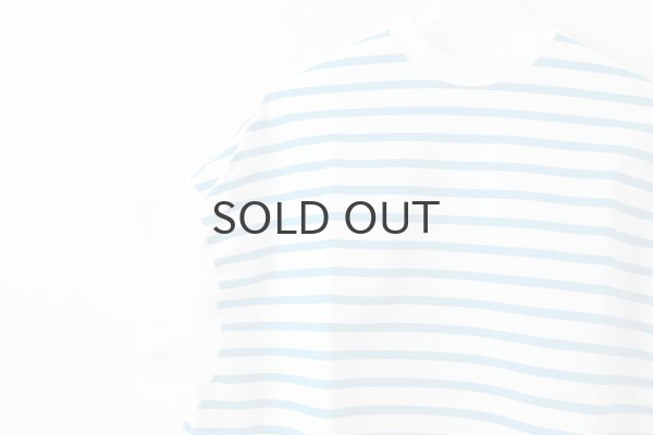 画像3: フレンチスリーブ・シャツ コットンジャージー・ボーダー (55502:WHCY) (3)