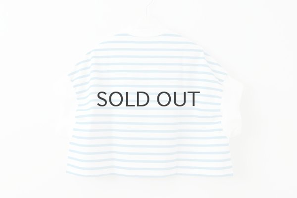 画像2: フレンチスリーブ・シャツ コットンジャージー・ボーダー (55502:WHCY) (2)