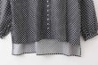 画像8: ボタンブラウス・ ドットローンブラウス（BK） (8)