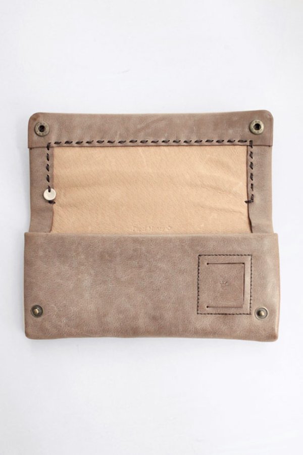画像6: ショルダーレザー ソフト長財布（OAK） (6)