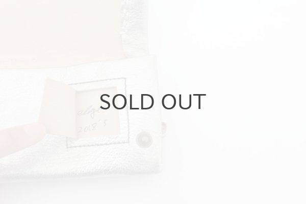 画像6: 別注!! メタリックレザー ソフト長財布(SV/WHステッチ) (6)