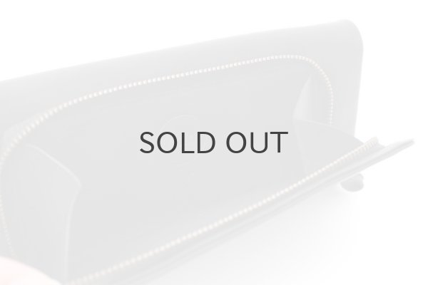 画像5: 牛ソフトレザー ステッチ ソフト長財布（BK） (5)