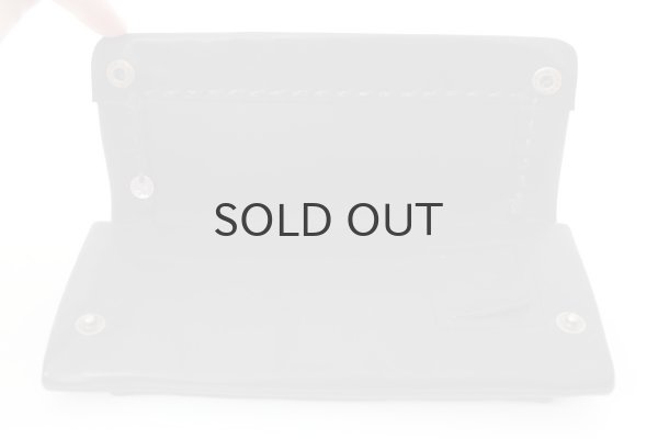 画像6: 牛ソフトレザー ステッチ ソフト長財布（BK） (6)