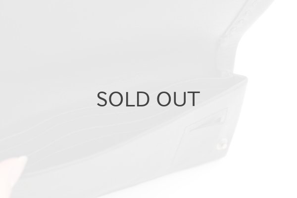 画像9: 牛ソフトレザー ステッチ ソフト長財布（BK） (9)