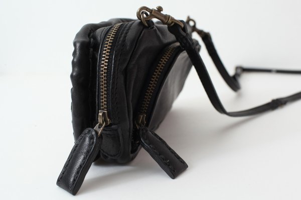 画像6: 【再入荷予約・1月下旬】牛ソフト籐付き長財布 E金具 (BK） (6)