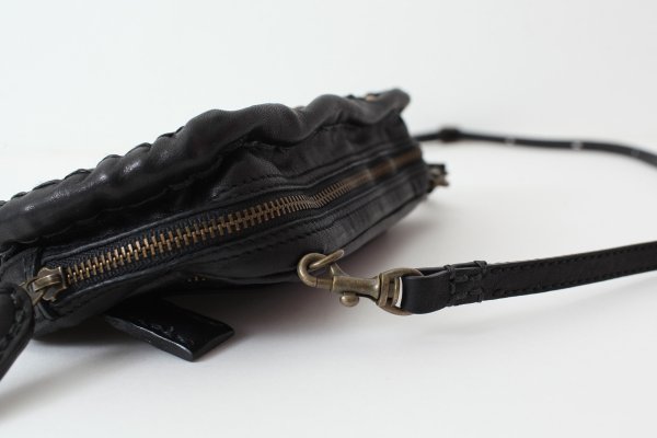 画像7: 【再入荷予約・1月下旬】牛ソフト籐付き長財布 E金具 (BK） (7)