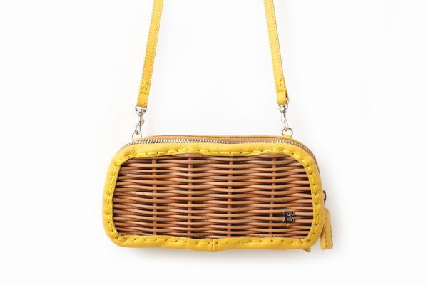 画像1: フニュ・シュリンク 籐付き長財布 E金具 (YW） (1)