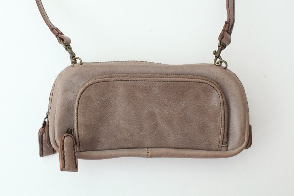 画像2: ショルダーレザー籐付き長財布 E金具 (OAK） (2)