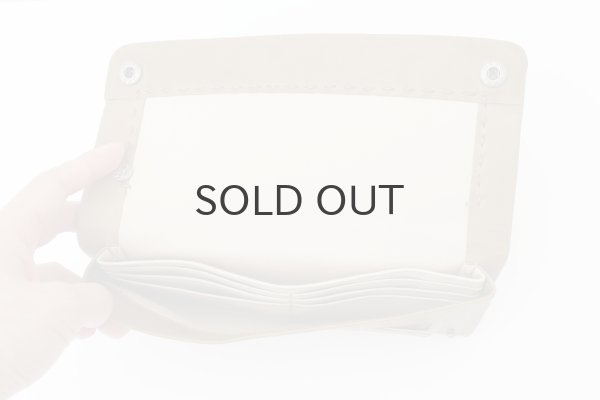 画像8: 牛ソフトレザー ステッチ ソフト長財布（BE） (8)