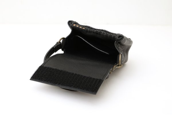 画像7: 牛ソフト 籐付きミニサイフ (BK） (7)