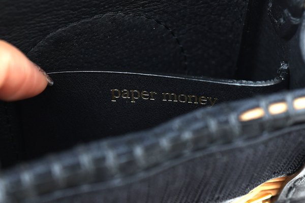 画像8: 牛ソフト 籐付きミニサイフ (BK） (8)