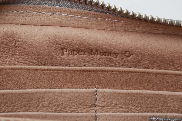 画像8: ソフトメタリック 籐付き長財布 E金具 (SV） (8)