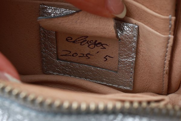 画像9: ソフトメタリック 籐付き長財布 E金具 (SV） (9)