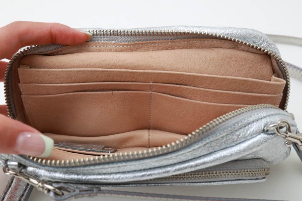 画像10: ソフトメタリック 籐付き長財布 E金具 (SV） (10)