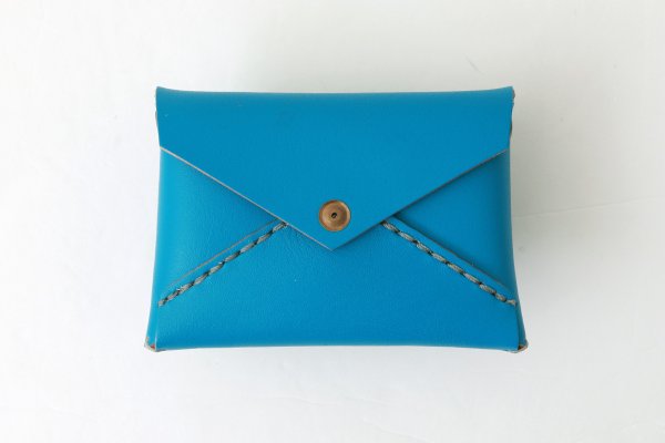 画像2: ベルトレザー 封筒型サイフ (35636:BL) (2)