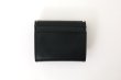 画像2: オイルショルダー 素押しカシメ 三つ折り財布 (BK) (2)