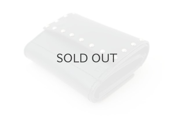 画像3: オイルショルダー 素押しカシメ 三つ折り財布 (BK) (3)