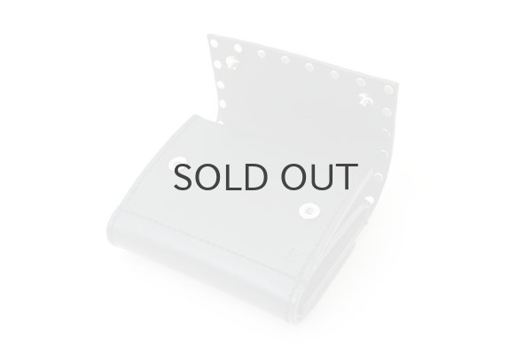 画像5: オイルショルダー 素押しカシメ 三つ折り財布 (BK) (5)