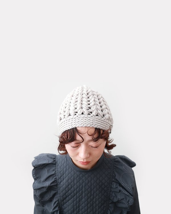 画像10: 別注!! ボーボリー ニットクロッシェ (WH)  (10)