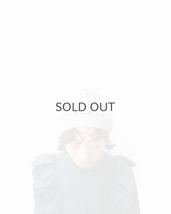 画像10: 別注!! ボーボリー ニットクロッシェ フェルトリボン付き (BK) (10)