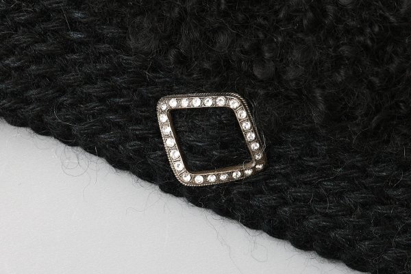 画像3: 別注!! モヘアループ ニットクロッシェ (BK) (3)