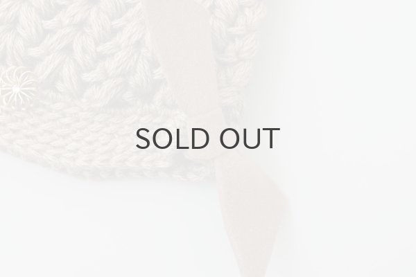 画像4: 別注!! ボーボリー ニットクロッシェ フェルトリボン付き  (BR)  (4)