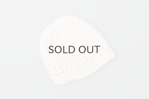 画像2: 別注!! ボーボリー ニットクロッシェ (WH)  (2)