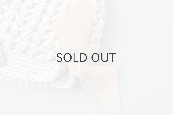 画像4: 別注!! ボーボリー ニットクロッシェ フェルトリボン付き  (LGY)  (4)