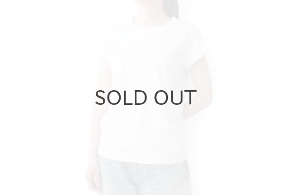 画像2: 30/-天竺 フレンチスリーブTシャツ（6906:WH） (2)