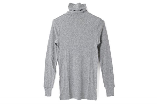 画像1: 60/-フライス タートルネックプルオーバー（TGY） (1)