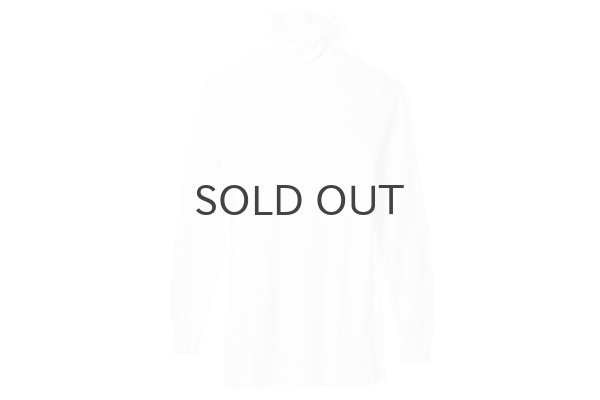 画像1: 60/-フライス タートルネックプルオーバー（6520:WH） (1)