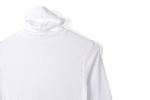 画像7: 60/-フライス タートルネックプルオーバー（6520:WH） (7)