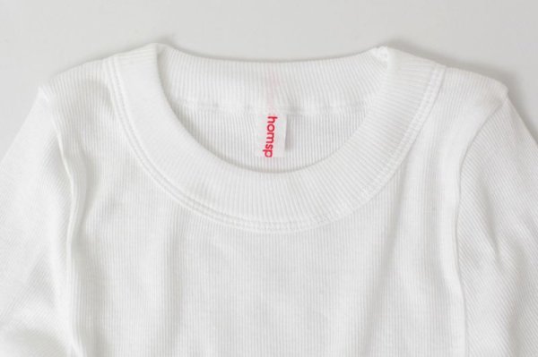 画像2: 40/一丸胴テレコ クルーネック長袖プルオーバー (6014:WH) (2)